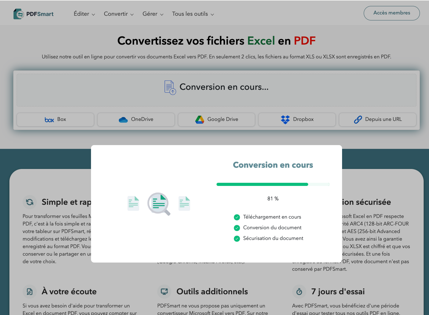 Convertir Excel en PDF