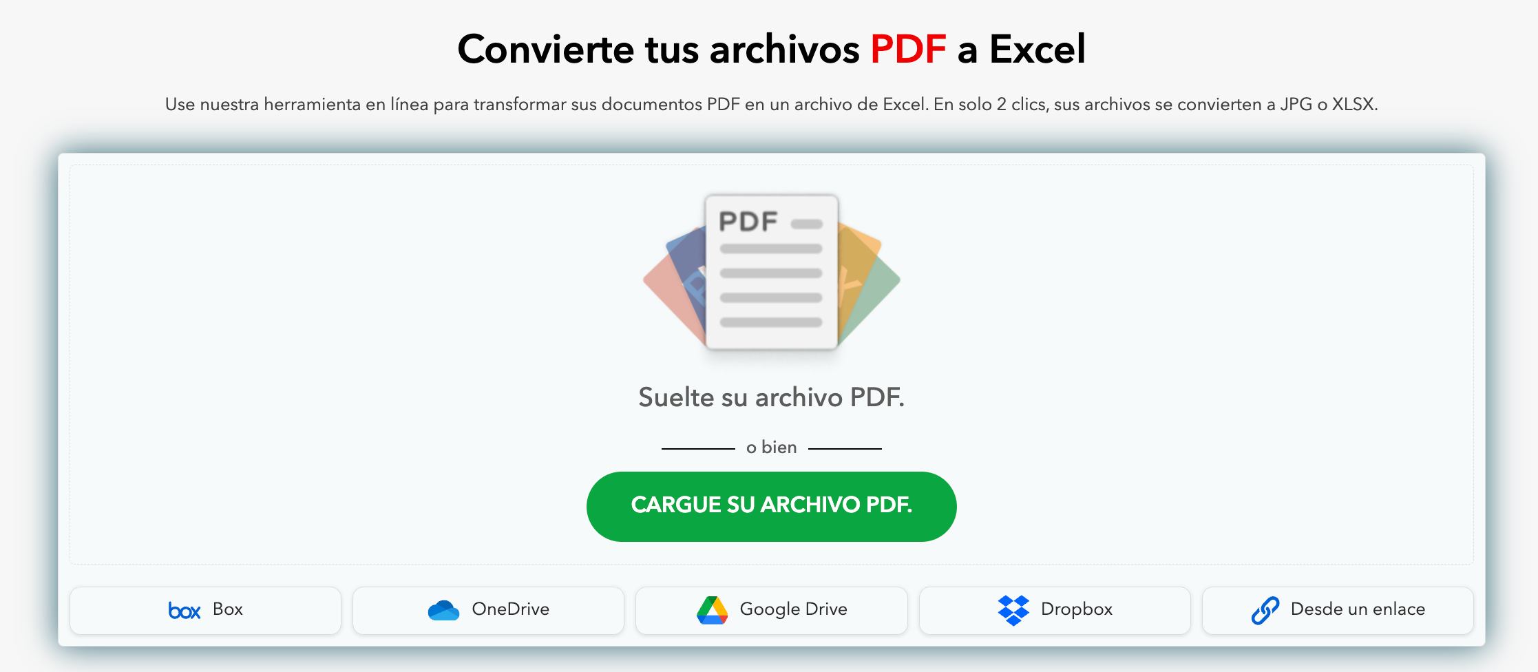 Convertir PDF a Excel