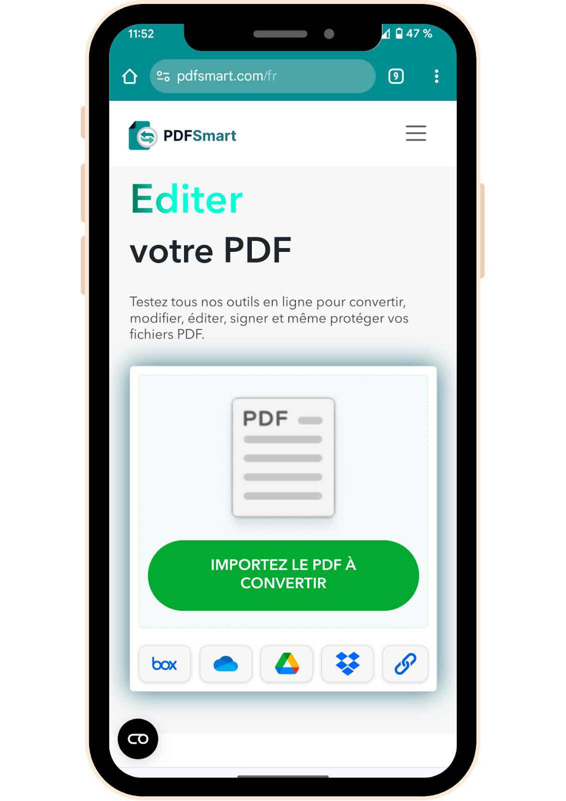 Éditer un smartphone PDF