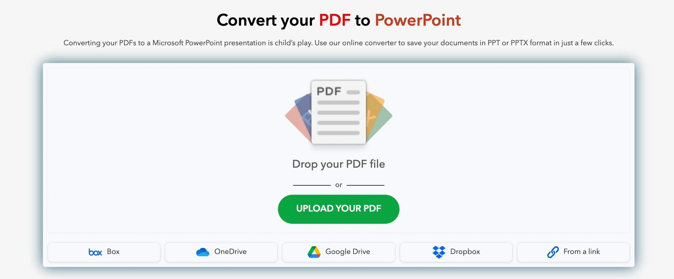 Convert your PDF to PowerPoint