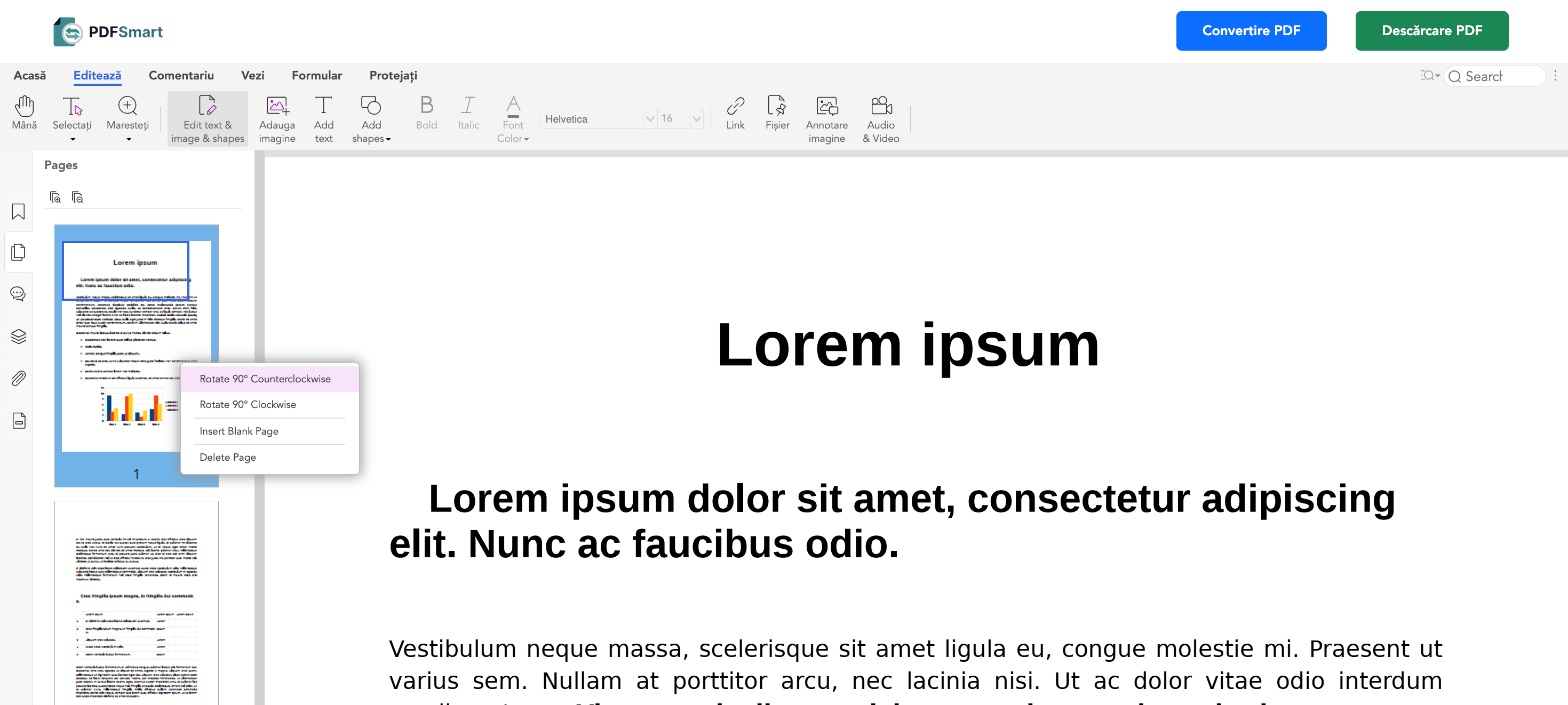 Cum pot roti cu ușurință paginile PDF?