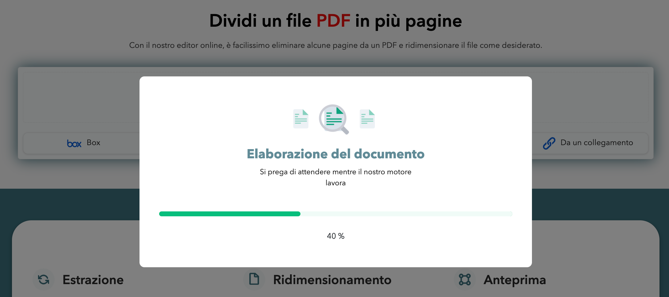 Estrarre una pagina PDF