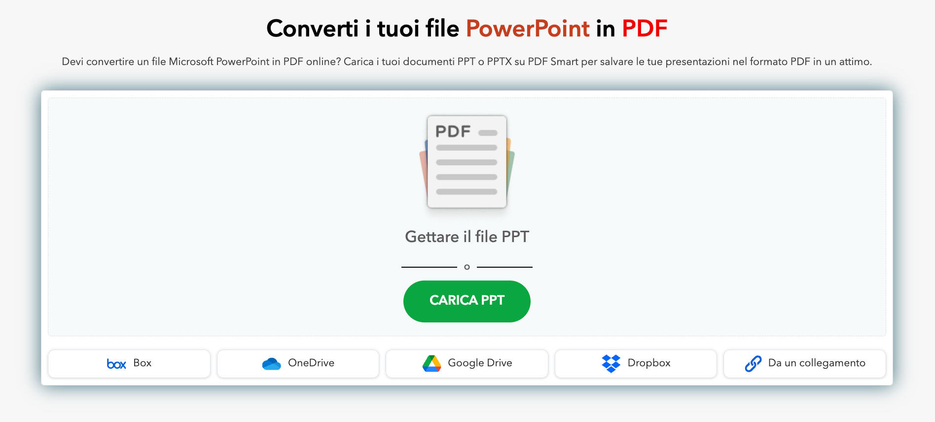 Conversione PowerPoint in PDF