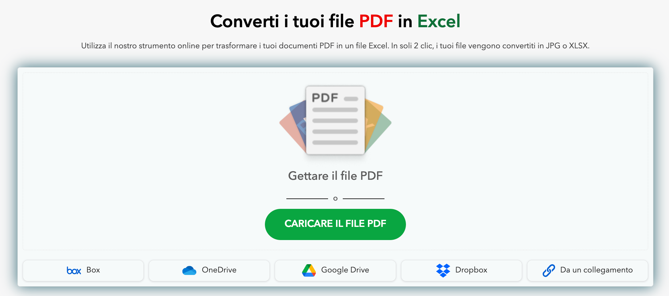 Converti PDF in Excel
