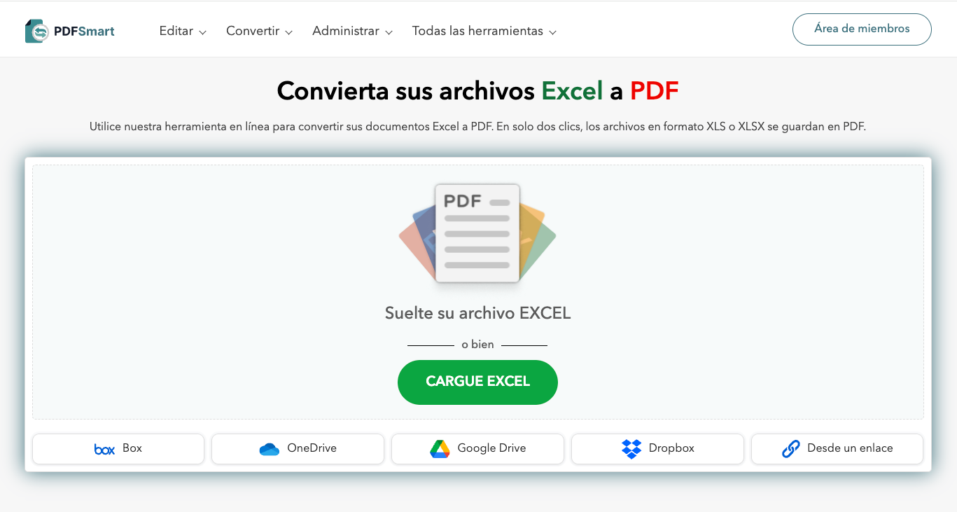 Convertir Excel a PDF