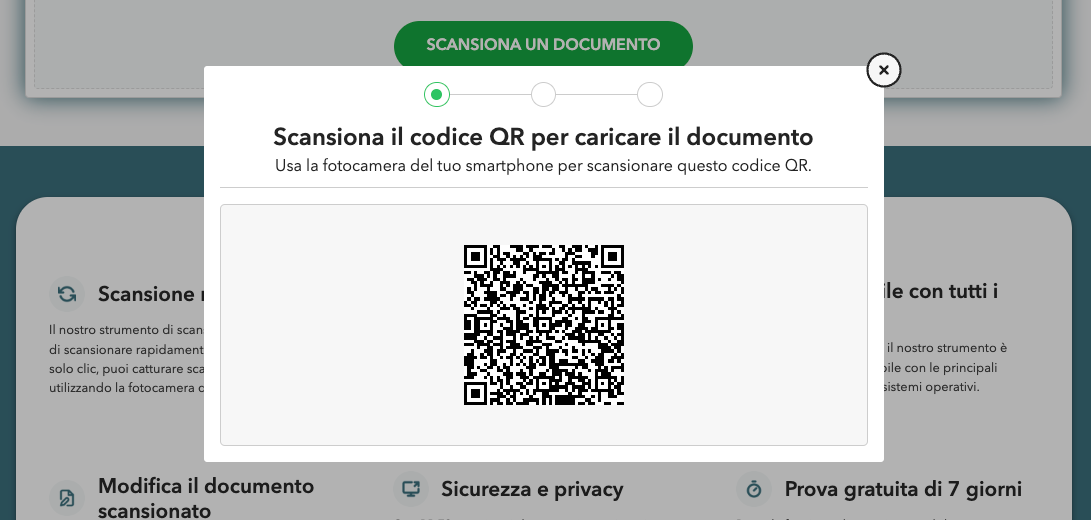 Scansiona con il tuo telefono