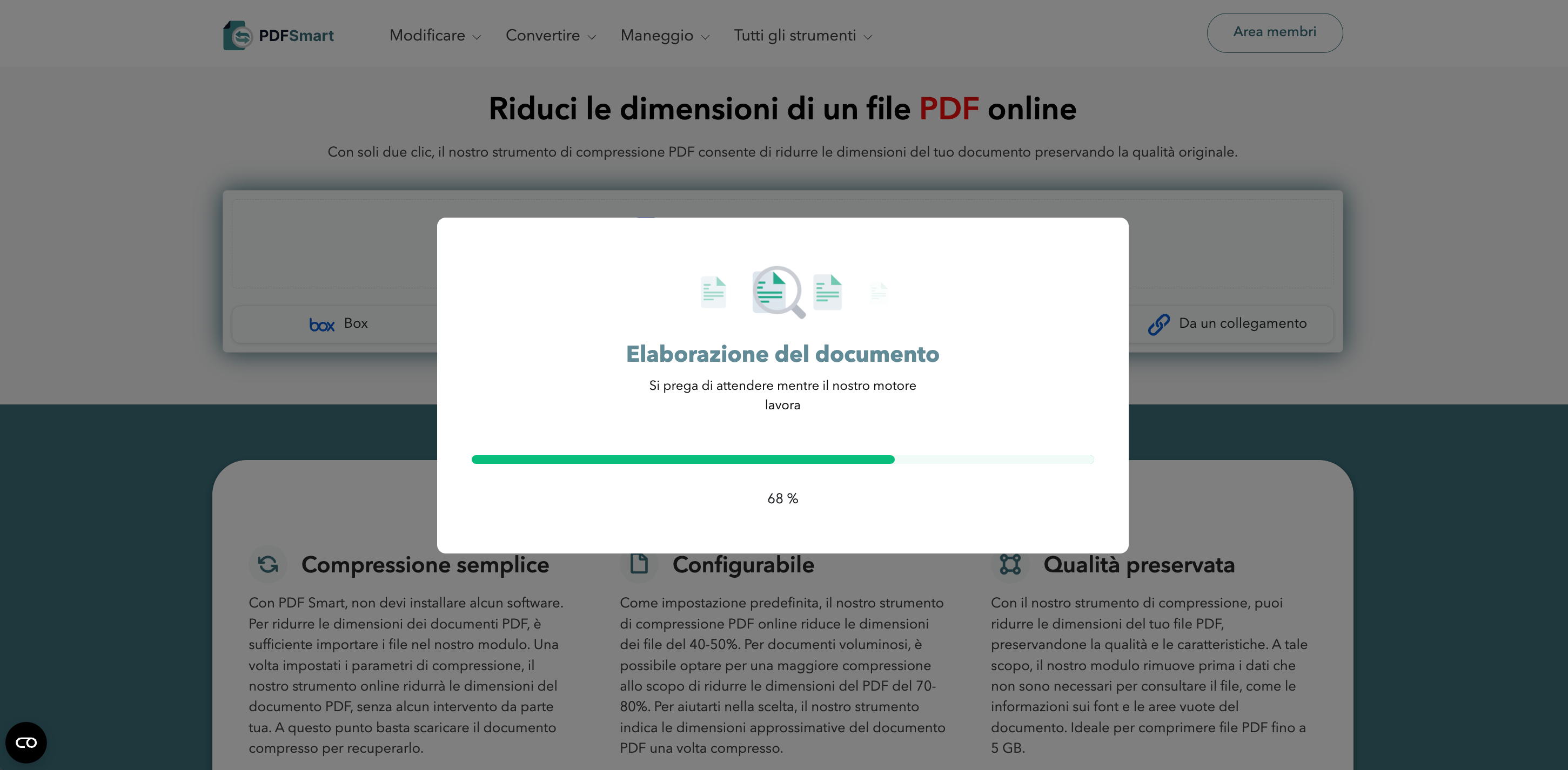 Comprimere il documento PDF