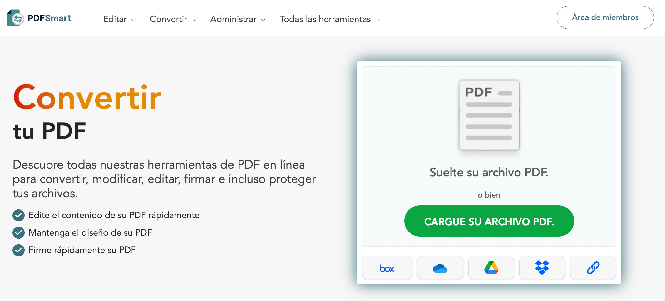 Convertir tu PDF