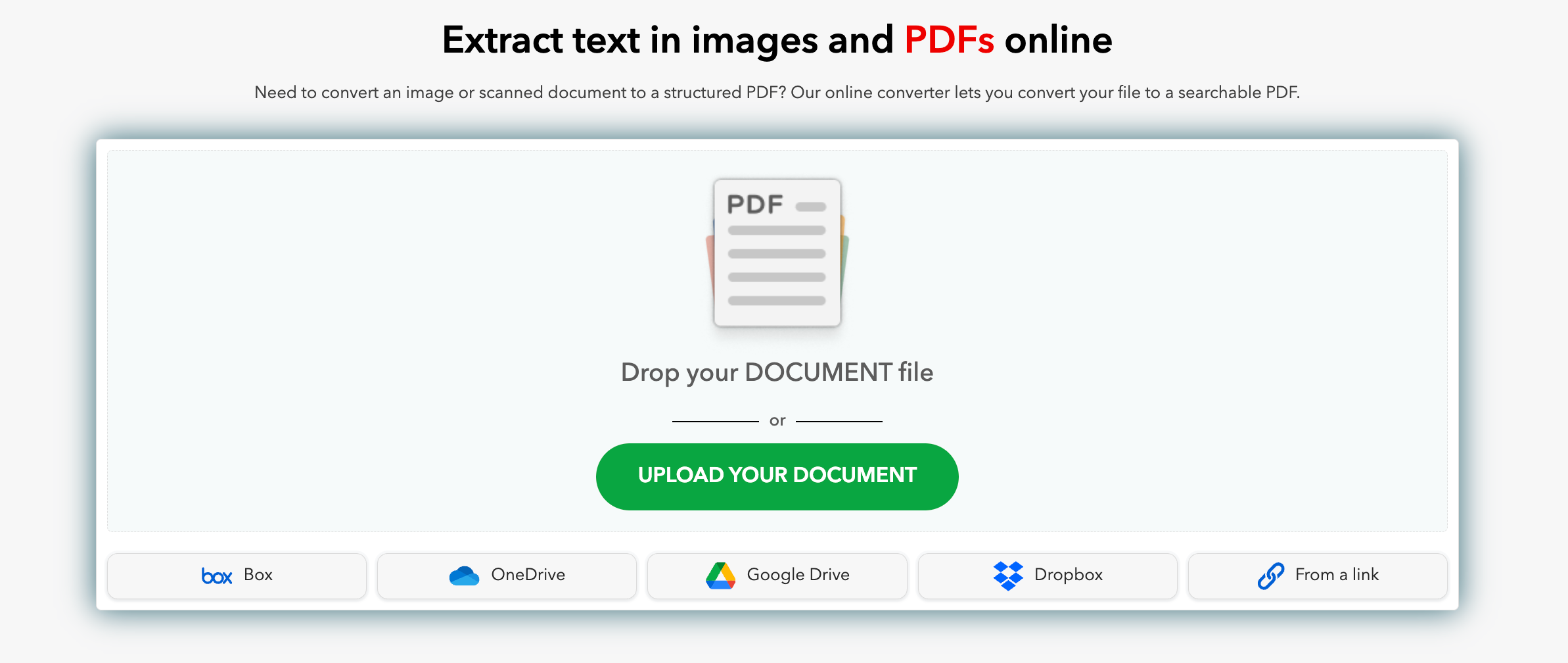 Extract text in an image OCR