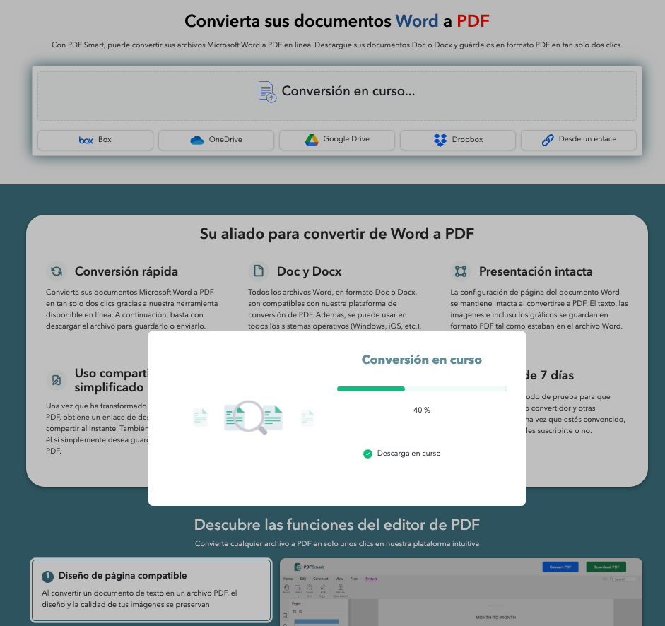 Convierta un Word a PDF