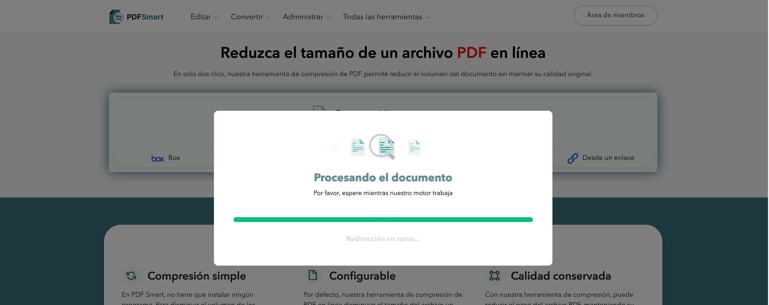Comprime el documento PDF