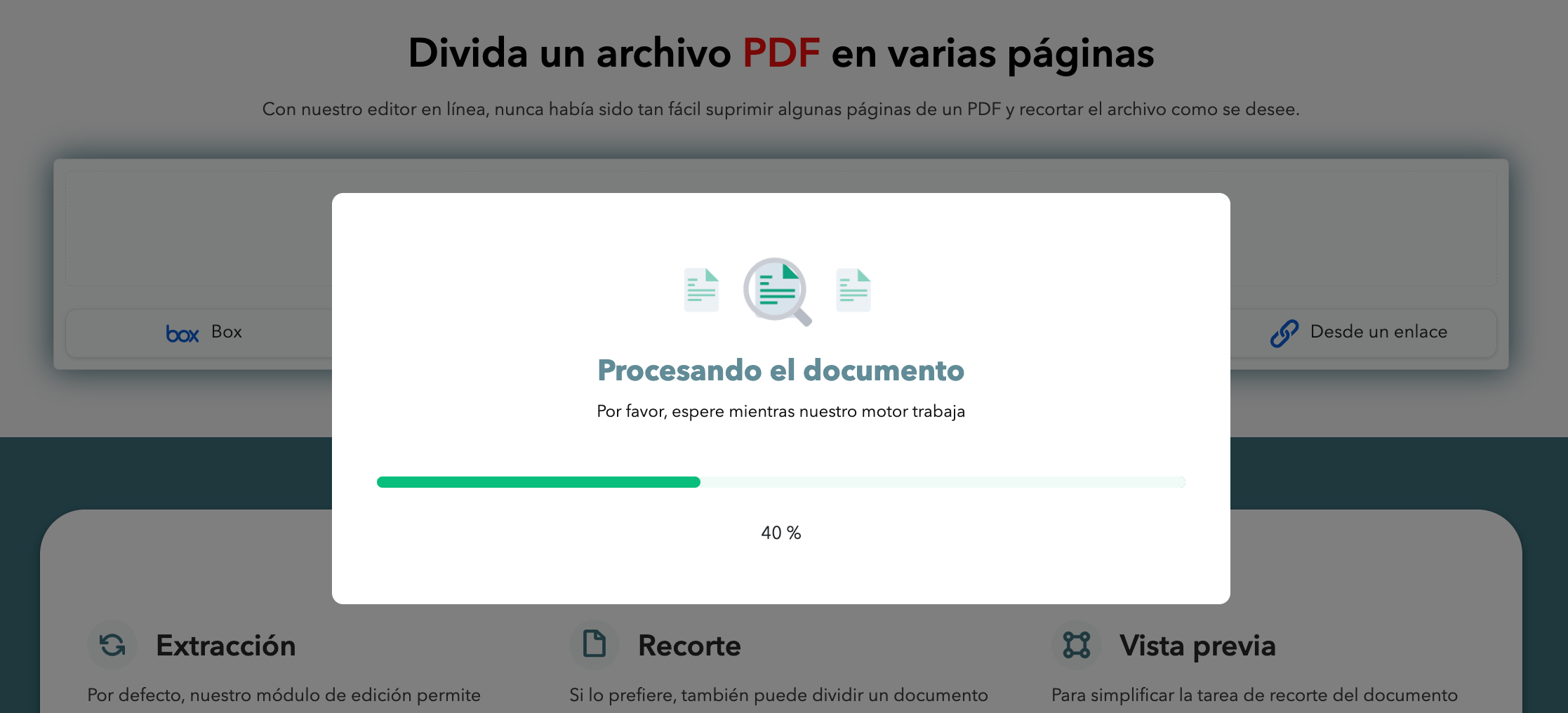 Extraer una pagina PDF