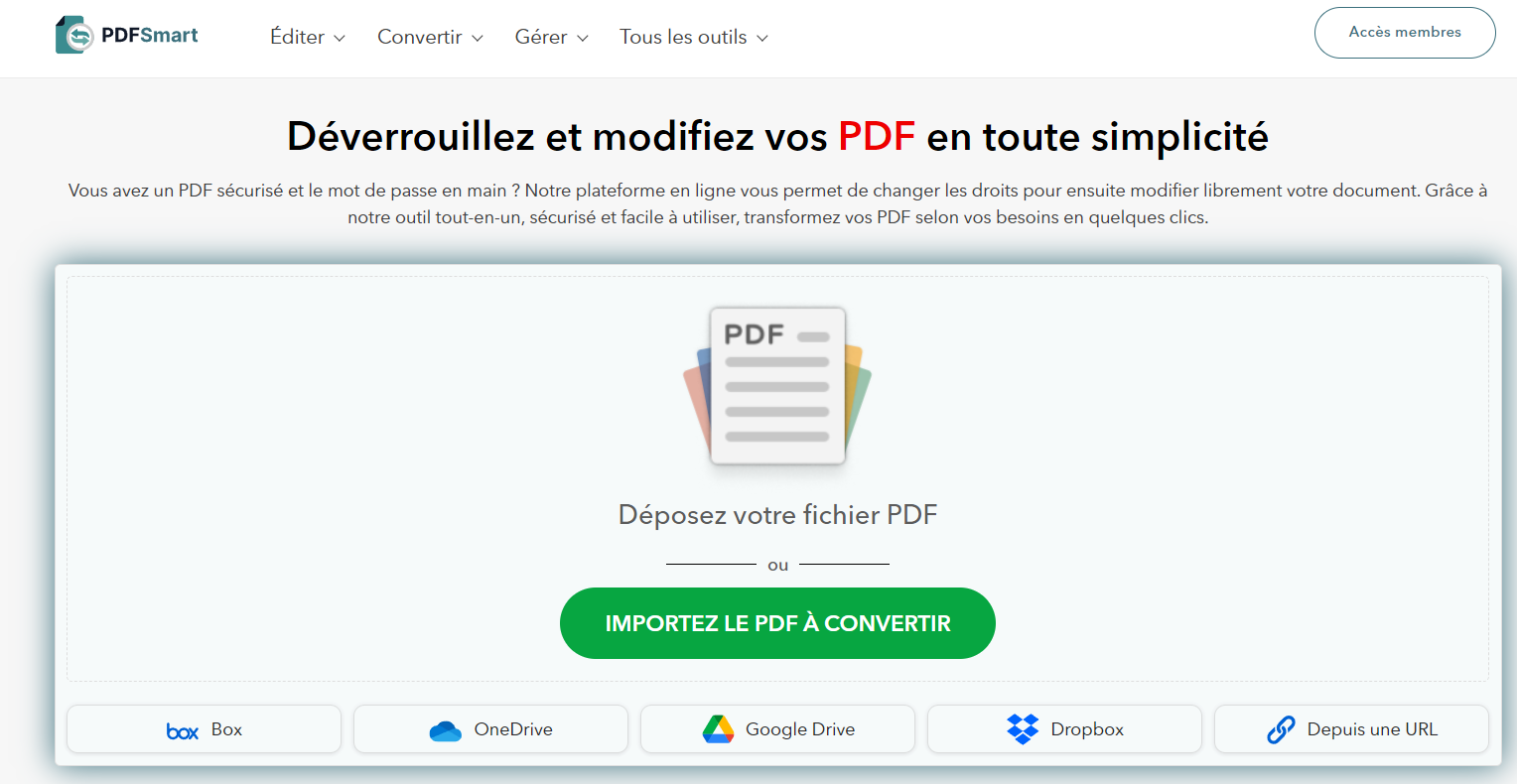 Déverouiller un PDF