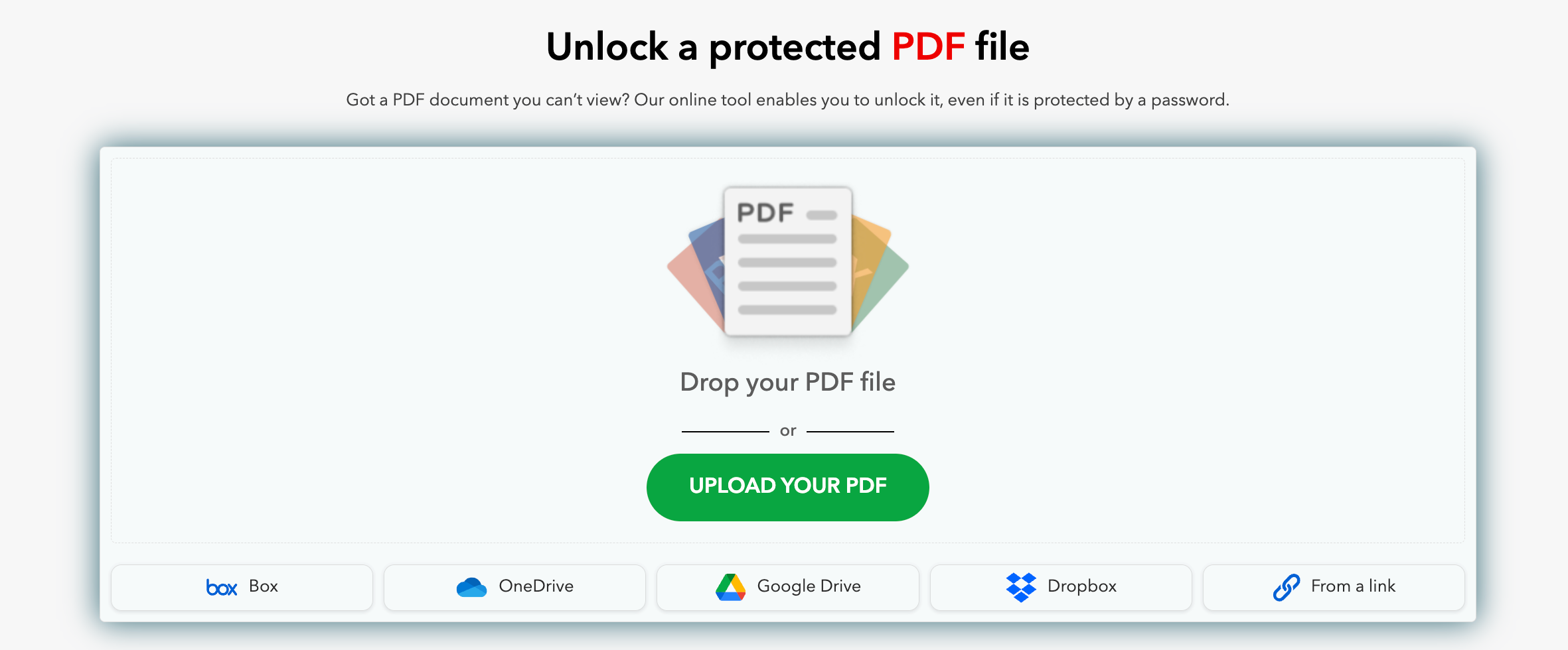 Unlock your PDF file
