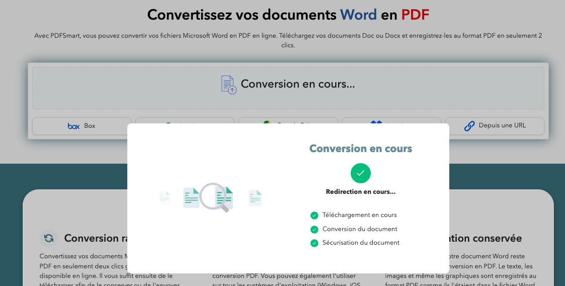 Convertir un document word en PDF