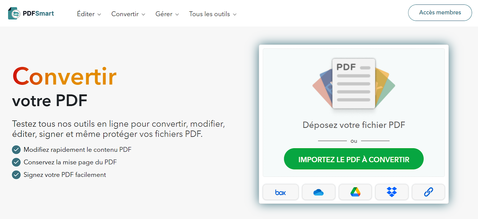 Convertir votre PDF en excel