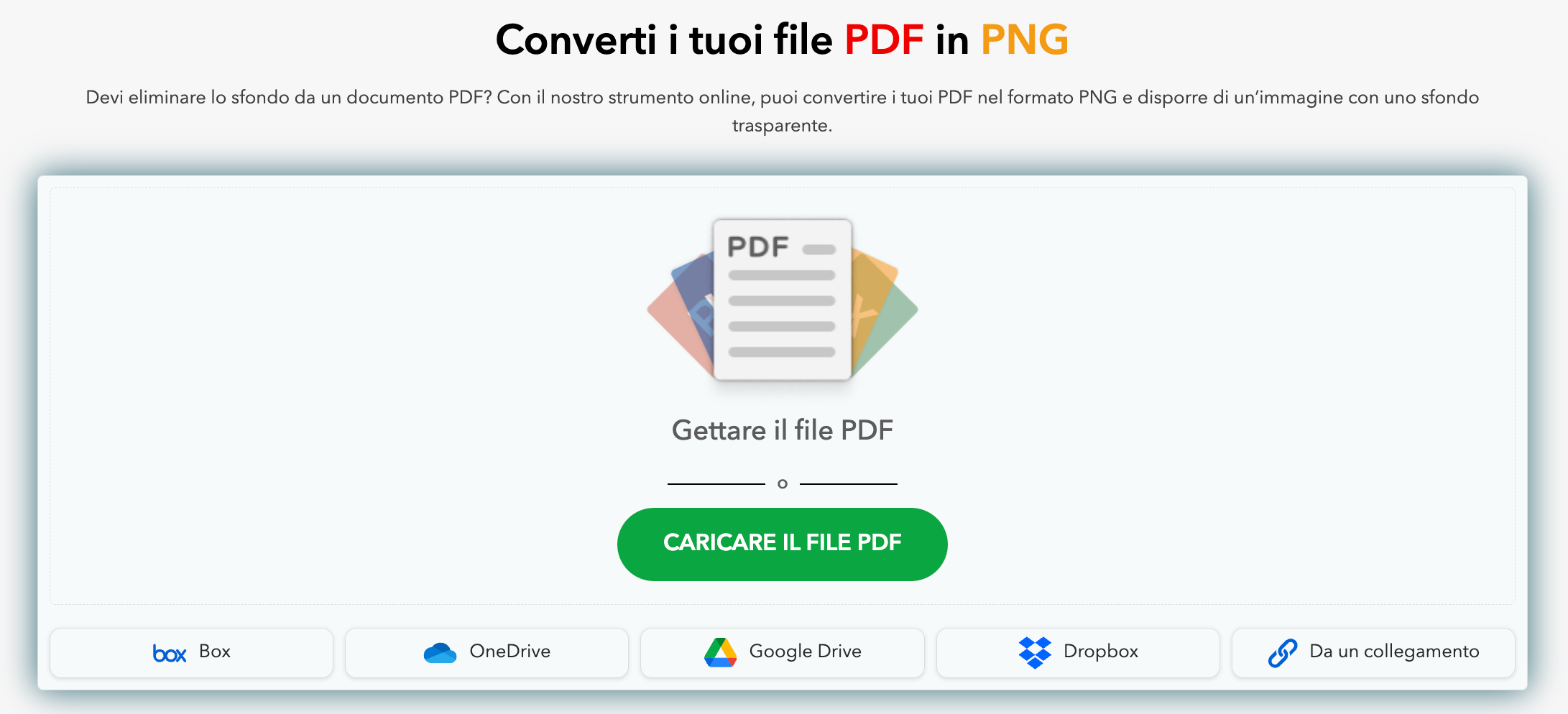 converti PDF in PNG