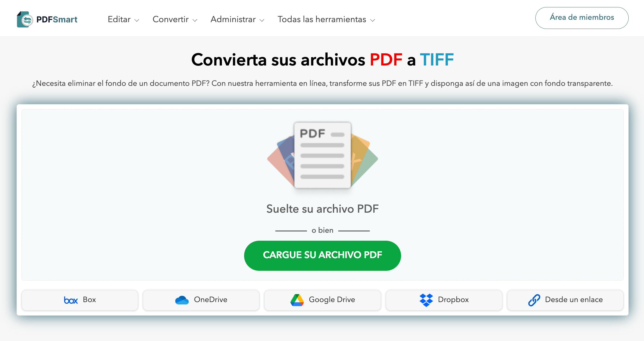 Convertir PDF a TIFF
