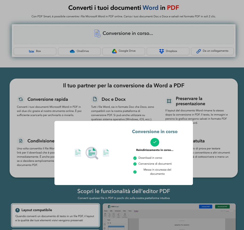 Convertire un documento Word in PDF
