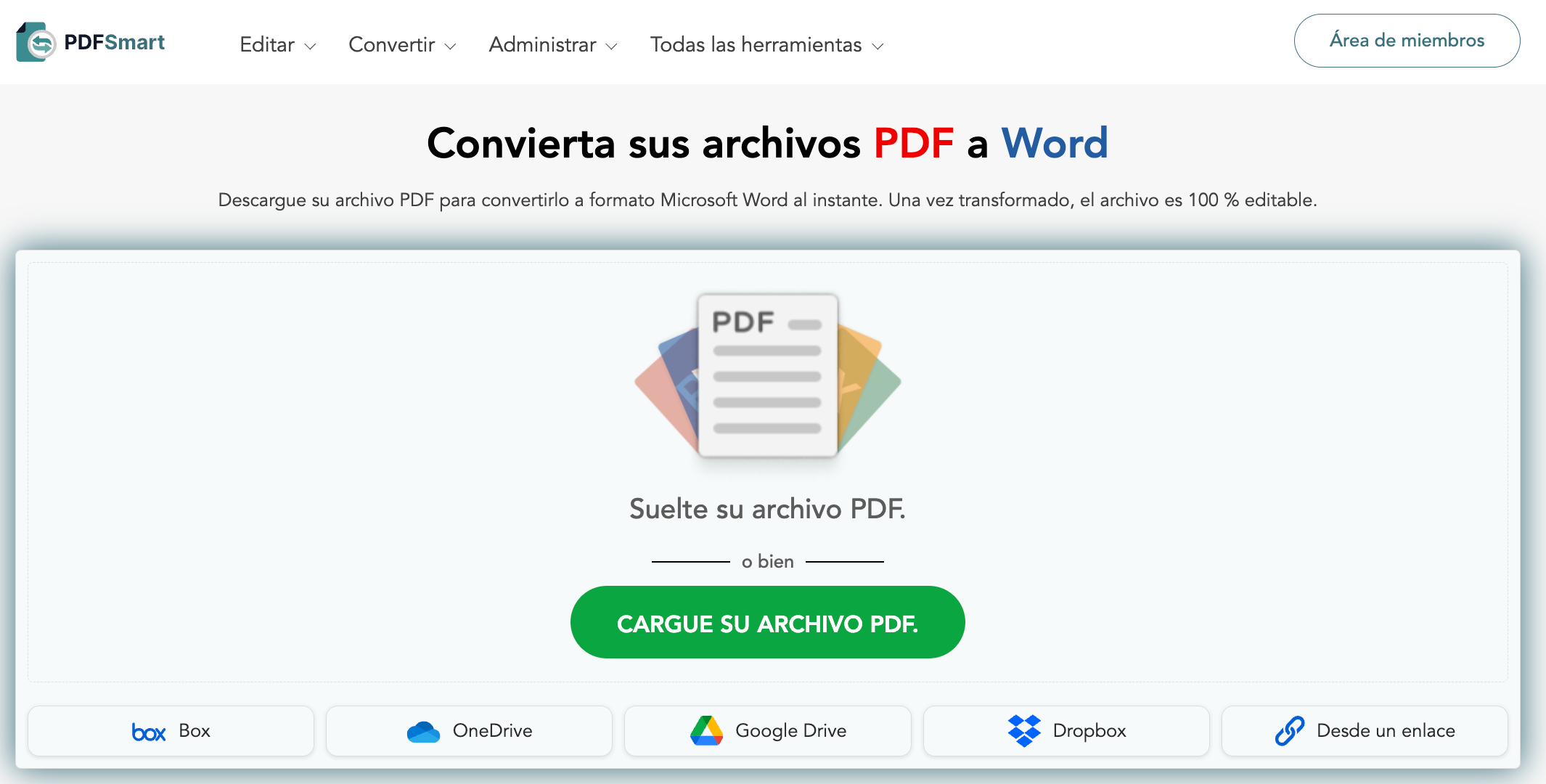 Subir el archivo PDF