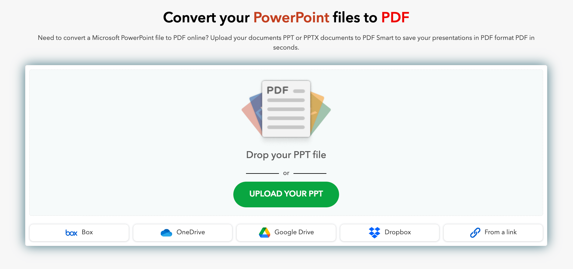 Convert a PowerPoint presentation to PDF