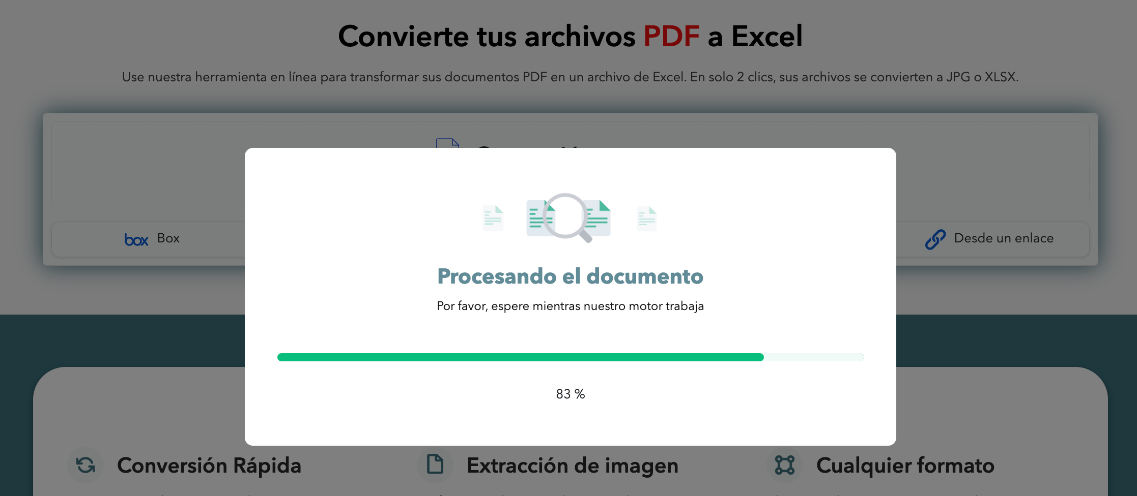 Proceso de conversion PDF a excel