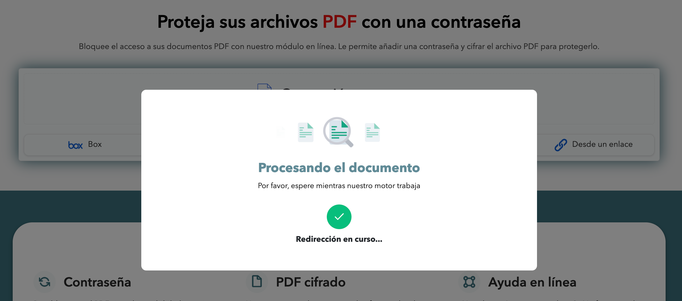 Cargue su archivo protegido