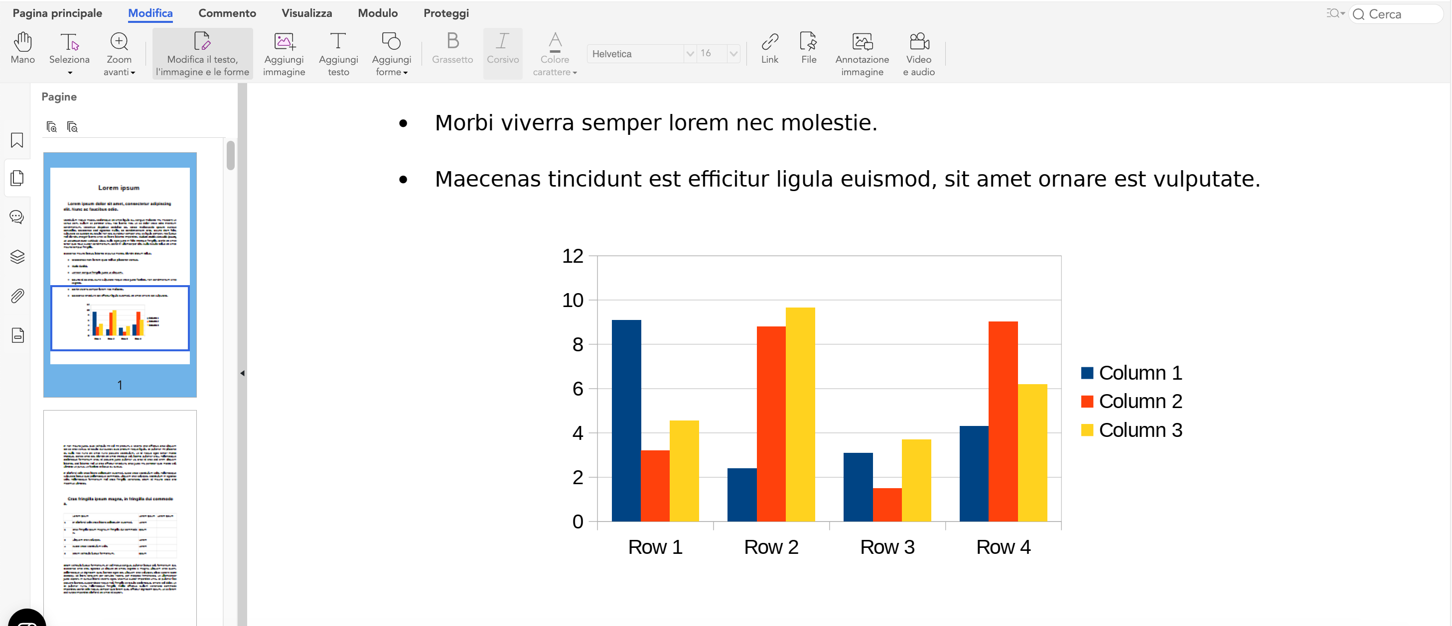 Aggiungono immagini a un PDF