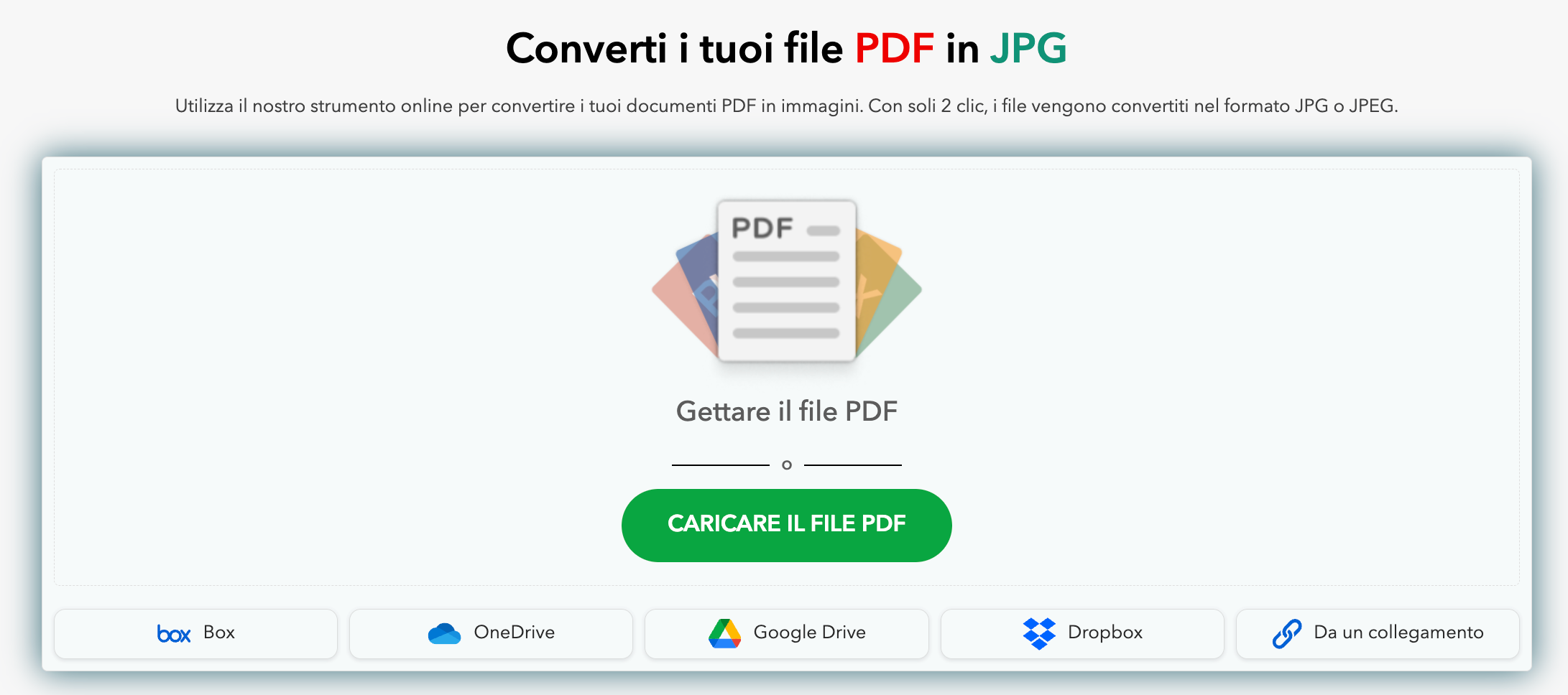 Converti file PDF in JPG