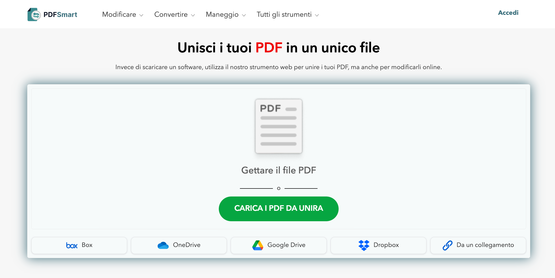 Unire PDF