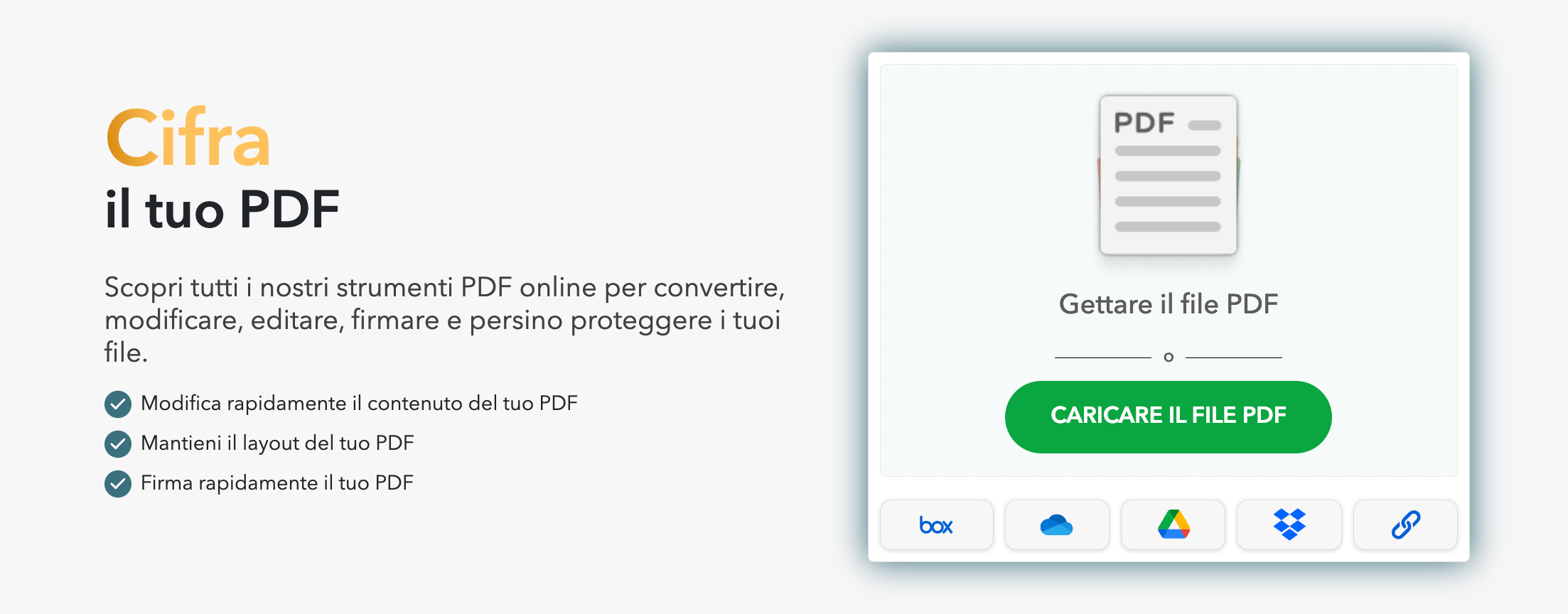 Cifra il tuo PDF