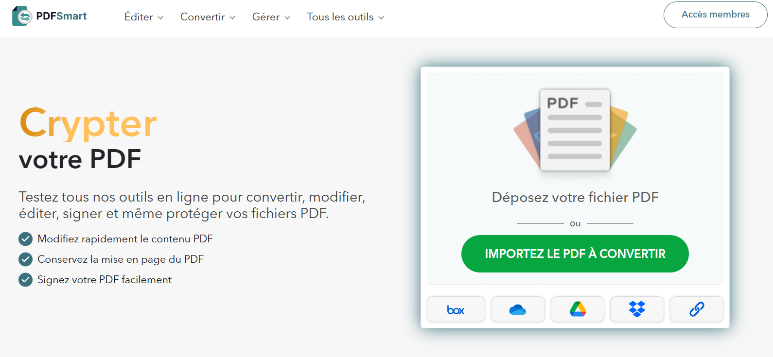 Verrouiller PDF avec mot de passe