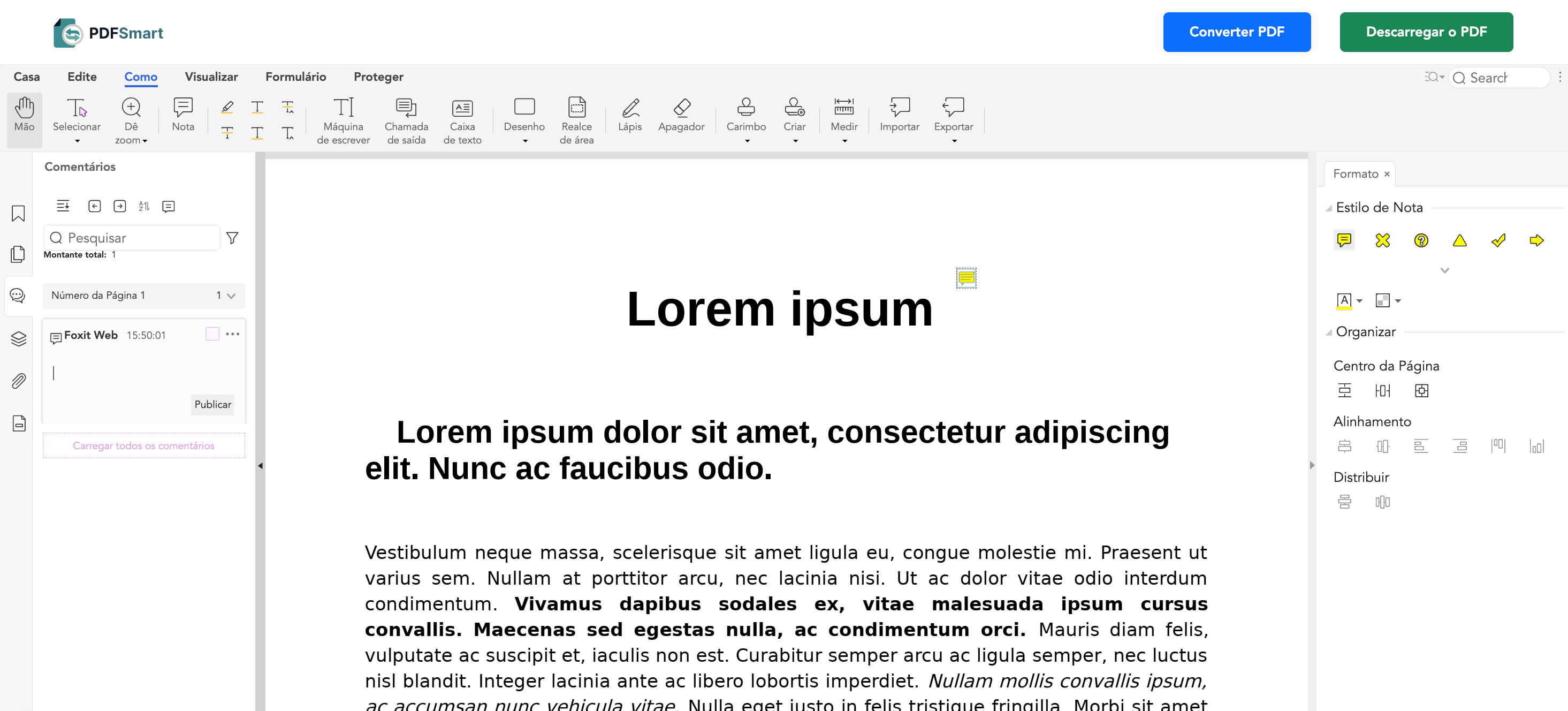 Anotar um PDF