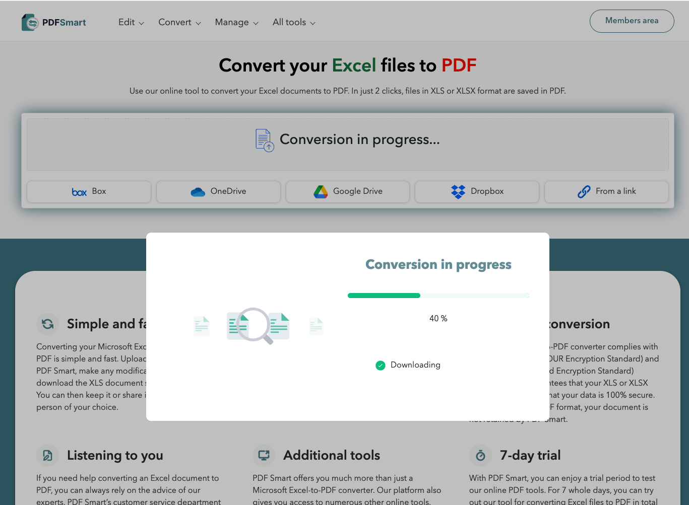 Convert Excel to PDF