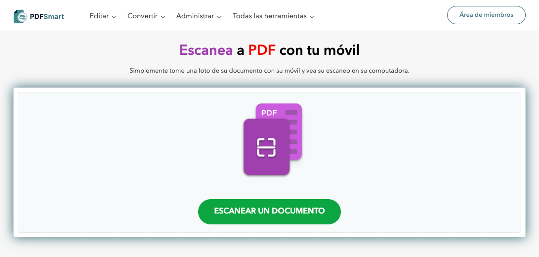 Escanee con smartphone