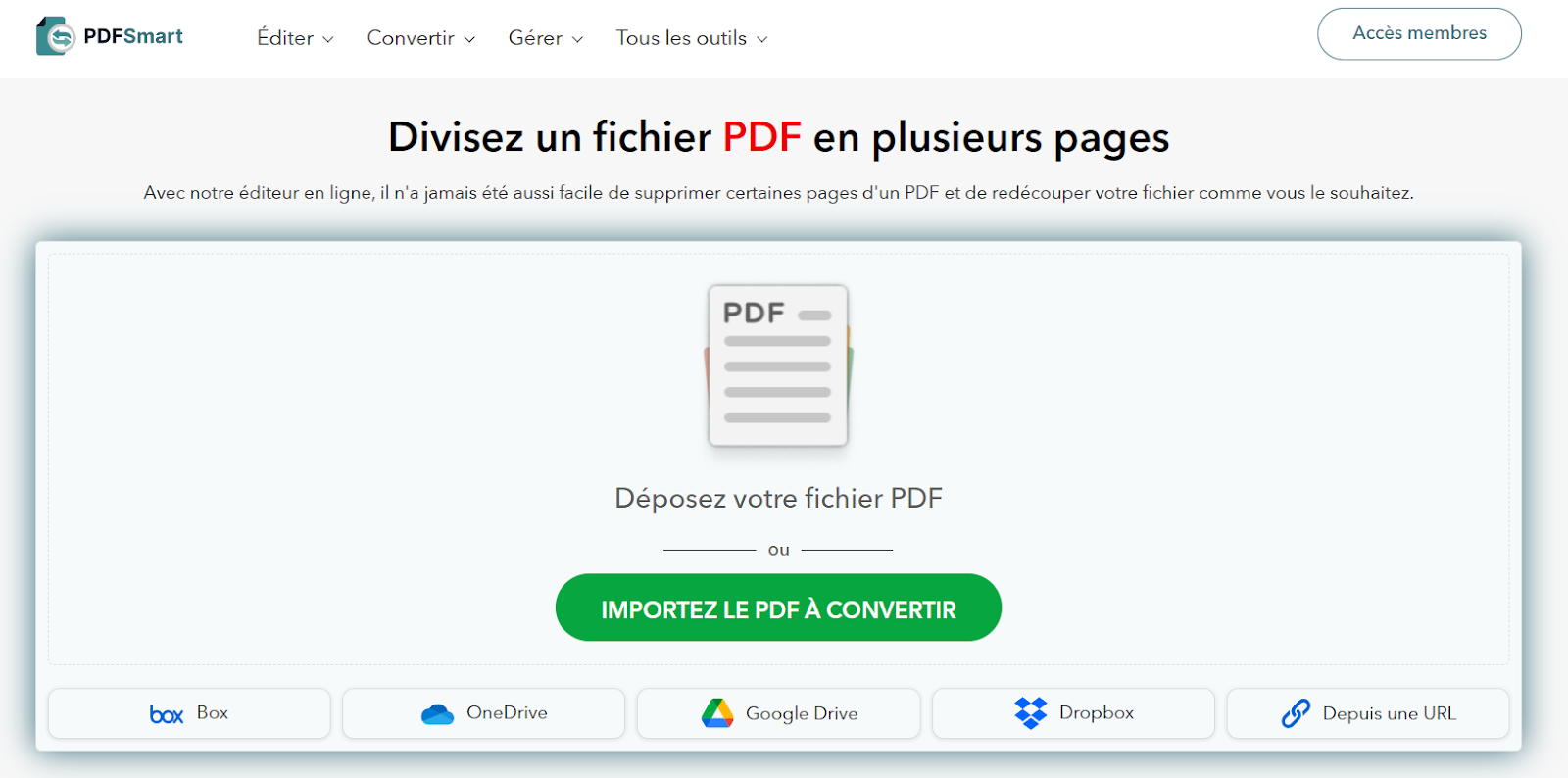 Supprimer une page d'un PDF