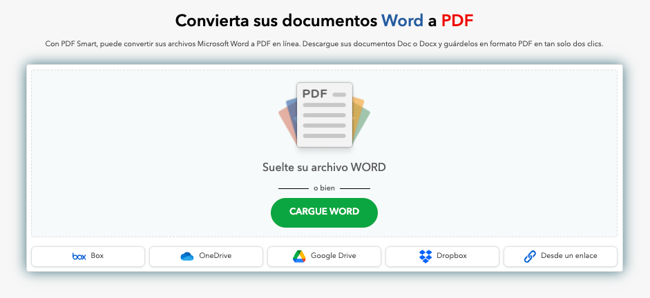 Convierta un Word a PDF