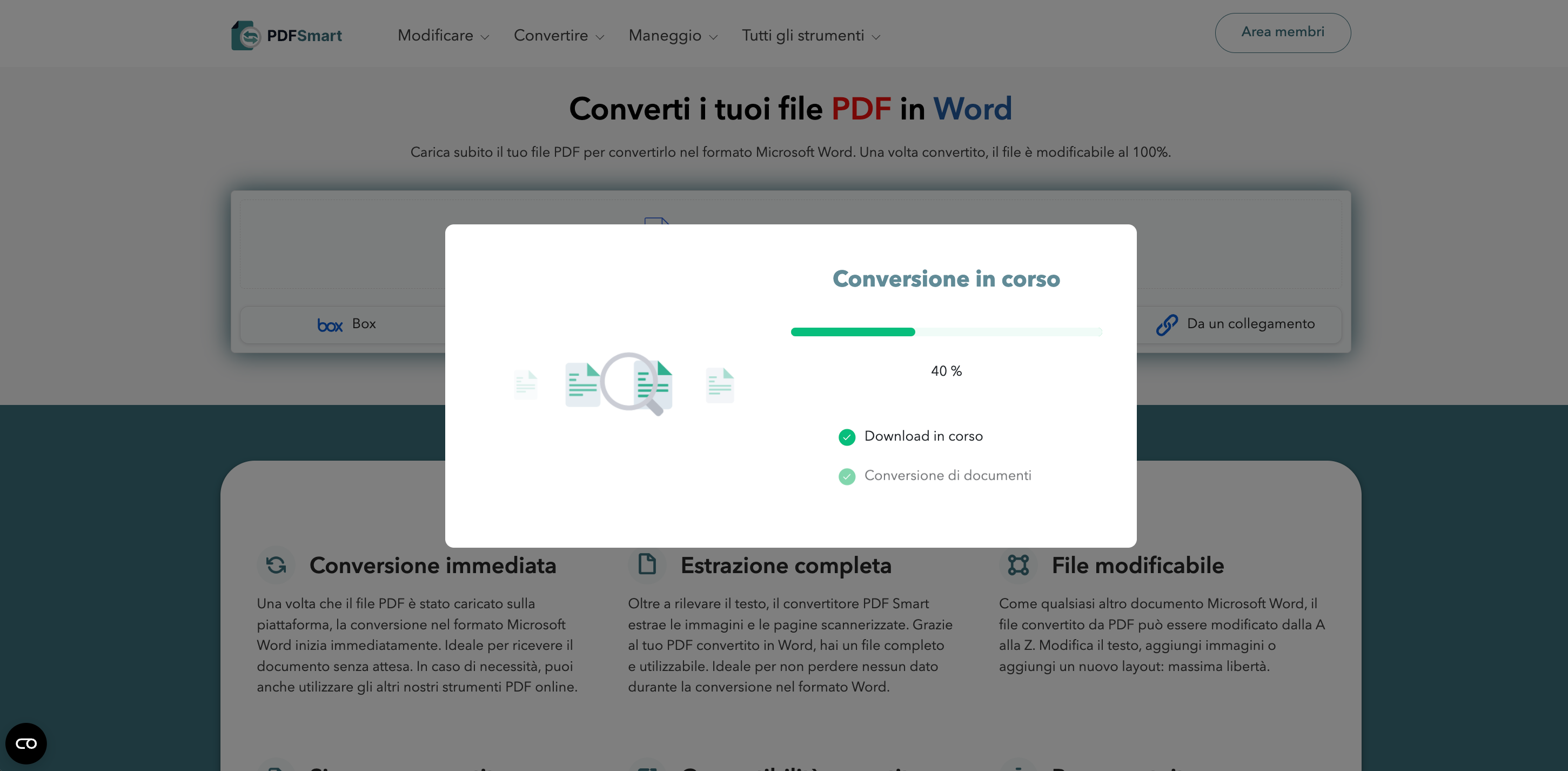 Avviare la conversione