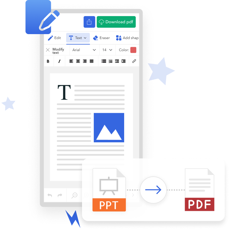 Conversión de PPT a PDF con PDF Smart