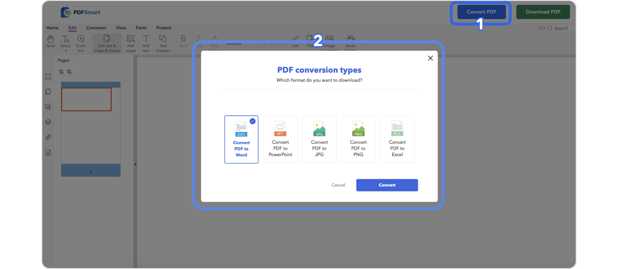 Cum să convertiți direct documentul dvs. PDF din editor?