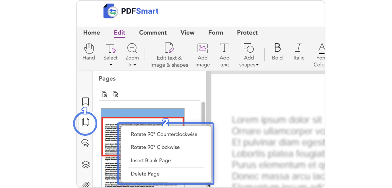 Wie bearbeite und organisiere ich PDF-Seiten?